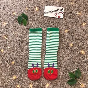 The Very Hungry Caterpillar Socks Eric Carle Cute Fun Kids Story Book